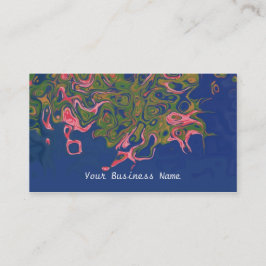 Roze, Groen en Navy Abstract Visitekaartje