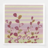 Roze groen en wit servet (Voorkant)