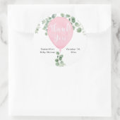 Roze groen eucalyptus ballon baby stickers (Tas)