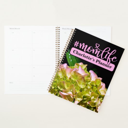  roze groen geel bloemen moeder planner (Display)