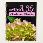  roze groen geel bloemen moeder planner (Voorkant)