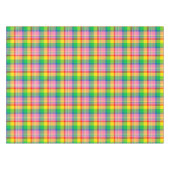Roze Groen Geel Madras ruitontwerp Tafelkleed (Voorkant (Horizontaal))