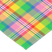 Roze Groen Geel Madras ruitontwerp Tafelkleed (Gekanteld)