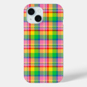 Roze Groen Geel Tartan Plakken Ontwerp Case-Mate iPhone Case (Achterkant)
