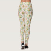Roze Groen Geel Tribal Chic Leggings (Achterkant)