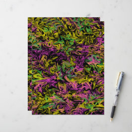 Roze Groen Geel Zwart Abstract Scrapbook Papier