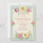 Roze, groen gele rozenrood, zilver VRIJGEZELLENFEE Kaart (Voorkant)