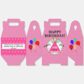 Roze Groen Geometrisch Polka Dots Party Pet Bedankdoosjes (Ongevouwen)