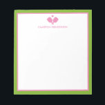 Roze Groen Gepersonaliseerde Naam Fun Pickleball Notitieblok<br><div class="desc">Een super leuk notitieblok voor pickleball liefhebbers! Ontwerpkenmerken gekruiste pickleball paddles en uw aangepaste tekst. Voeg een naam,  monogram,  clubnaam,  enz. toe. Verander ook eenvoudig de kleuren. Maakt echt een doordacht verjaardags- of vakantiegift voor je toernooipartner,  coach of iedereen die geobsedeerd is door de geweldige sport van pickleball.</div>