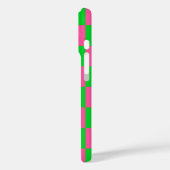 Roze groen geruit controlepatroon Case-Mate iPhone case (Achterkant / Links)