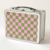 Roze Groen geruit Gingham patroon (Voorkant)