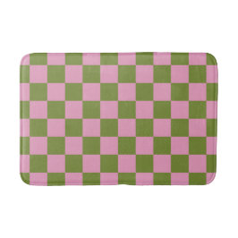 Roze Groen geruit Gingham patroon Badmat