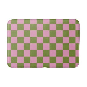Roze Groen geruit Gingham patroon Badmat