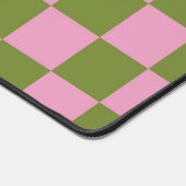 Roze Groen geruit Gingham patroon Bureaumat (Hoek)