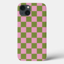 Roze Groen geruit Gingham patroon
