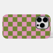 Roze Groen geruit Gingham patroon Case-Mate iPhone Case (Achterkant (horizontaal))