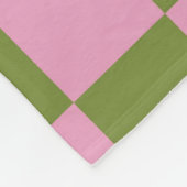 Roze Groen geruit Gingham patroon Fleece Deken (Hoek)