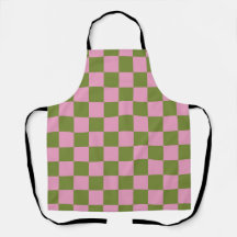 Roze Groen geruit Gingham patroon