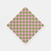 Roze Groen geruit Gingham patroon Servet (Hoek)
