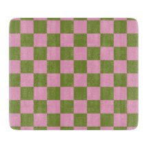 Roze Groen geruit Gingham patroon