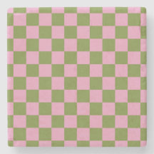 Roze Groen geruit Gingham patroon