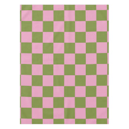 Roze Groen geruit Gingham patroon Tafelkleed