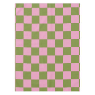 Roze Groen geruit Gingham patroon Tafelkleed