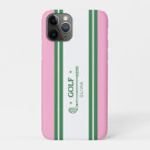 Roze & Groen Gestreept gepersonaliseerd retro cade Case-Mate iPhone Case (Achterkant)