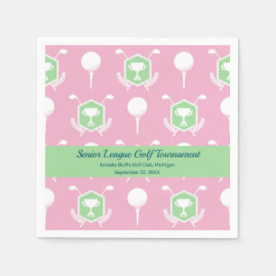 Roze & Groen - Golf Feest Tafelservies Servet