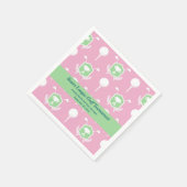 Roze & Groen - Golf Feest Tafelservies Servet (Hoek)
