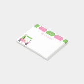Roze & Groen Golf Gepersonaliseerd Post-it Notitie Post-it® Notes (Schuin)