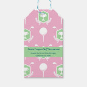 Roze & Groen - Golffeest Cadeaulabel (Voorkant)