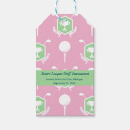 Roze & Groen - Golffeest Cadeaulabel