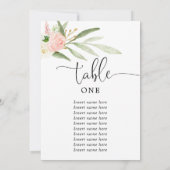 Roze groen goud elegant 5"x7" tabelnummers kaart (Achterkant)