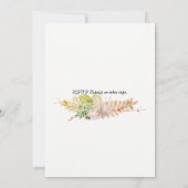 Roze Groen Goud Romantisch Succulent Vrijgezellenf Kaart (Achterkant)