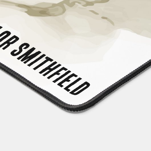 Roze Groen Goud Waterverf Paint Aangepaste naam Bureaumat (Hoek)