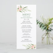 Roze groen, goudgroene bladeren, elegant menu (Staand voorkant)