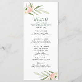 Roze groen, goudgroene bladeren, elegant menu