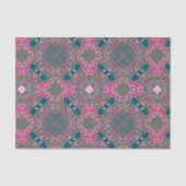Roze Groen Grijs Swirly Pattern Decoupage Tissuepapier (Voorkant)