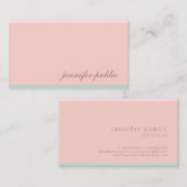 Roze Groen Handgeschreven Script Modern Eenvoudig  Visitekaartje (Voorkant / Achterkant)