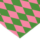 Roze groen harlekijn geruit ontwerp  korte tafelloper (Hoek)
