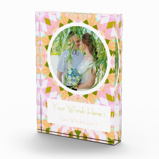  Roze Groen Huwelijk Foto Gift (Rechts)