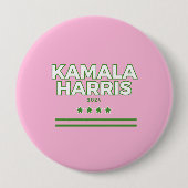 Roze & Groen Kamala Harris Button (Voorkant)