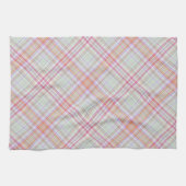 Roze Groen Klassiek Elegant Geometrisch Plakken Pa Theedoek (Horizontaal)