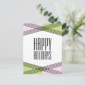 Roze Groen Kleurrijk Deco Holiday Briefkaart (Staand voorkant)