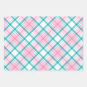 Roze groen modern patroon inpakpapier vel (Voorkant 3)