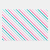 Roze groen modern patroon inpakpapier vel (Voorkant)