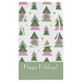 Roze & Groen Moderne Vakantie Klein Cadeauzakje (Achterkant)