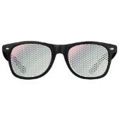 Roze groen ombre gradiënt vervaag abstract ontwerp retro zonnebril (Voorkant)