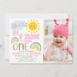 Roze Groen Onze Kleine Straal van Zonneschijn 1e V Kaart